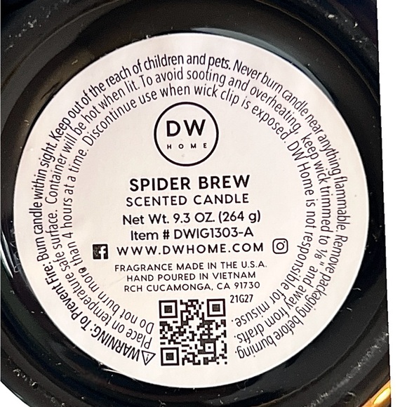 New DW Home Halloween Spider Brew 1 Wick Scented Candle - Picture 8 of 9